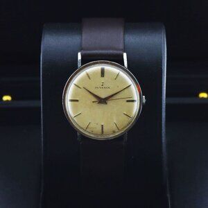 Juvenia Vintage 33mm Circa 1950s, Cream Patina Dial - Stainless Steel on Strap